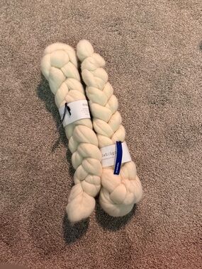 Cream Wool Roving - Soft Natural White